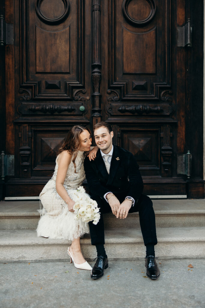 Nyc city hall elopement photoshoot by Brooklyn elopement photographer