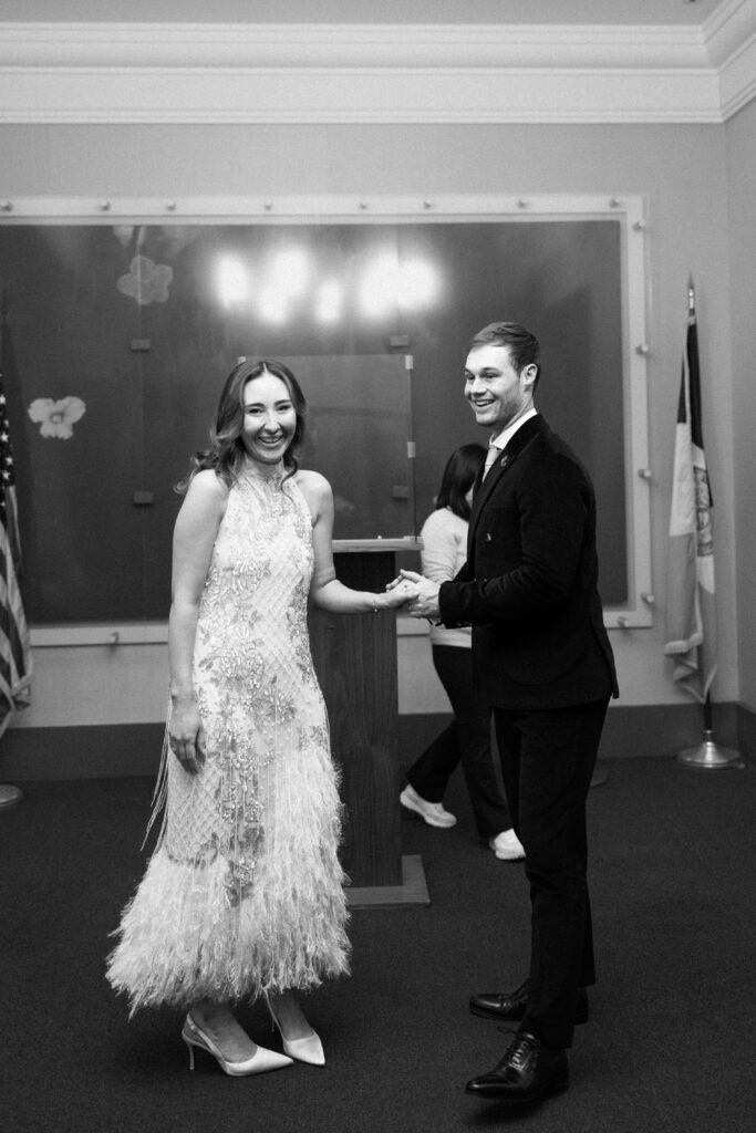 Elopement ceremony at NYC City Hall