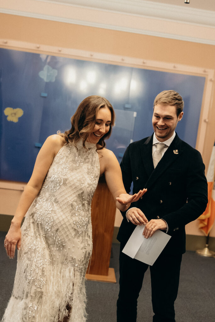Elopement ceremony at NYC City Hall