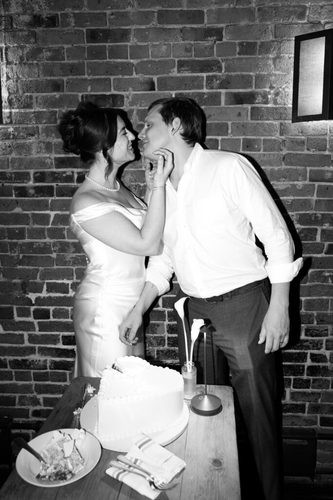 Cake cutting at Aurora Williamsburg