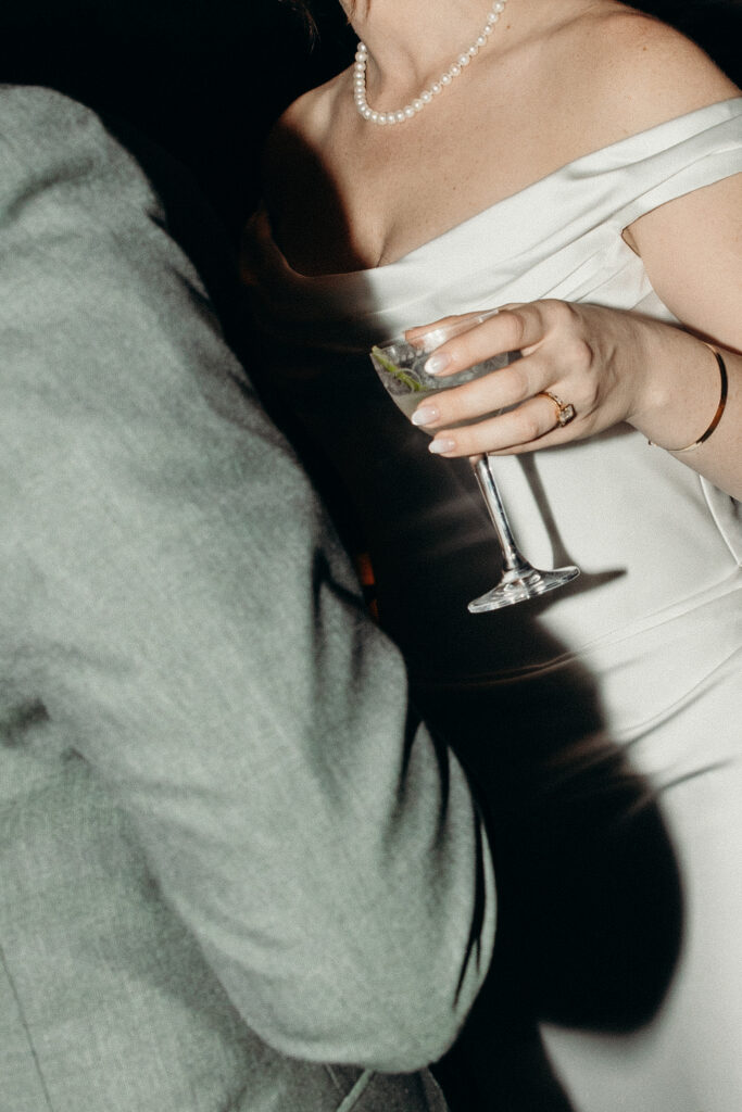 Bridal details at the wedding celebration in Aurora Williamsburg