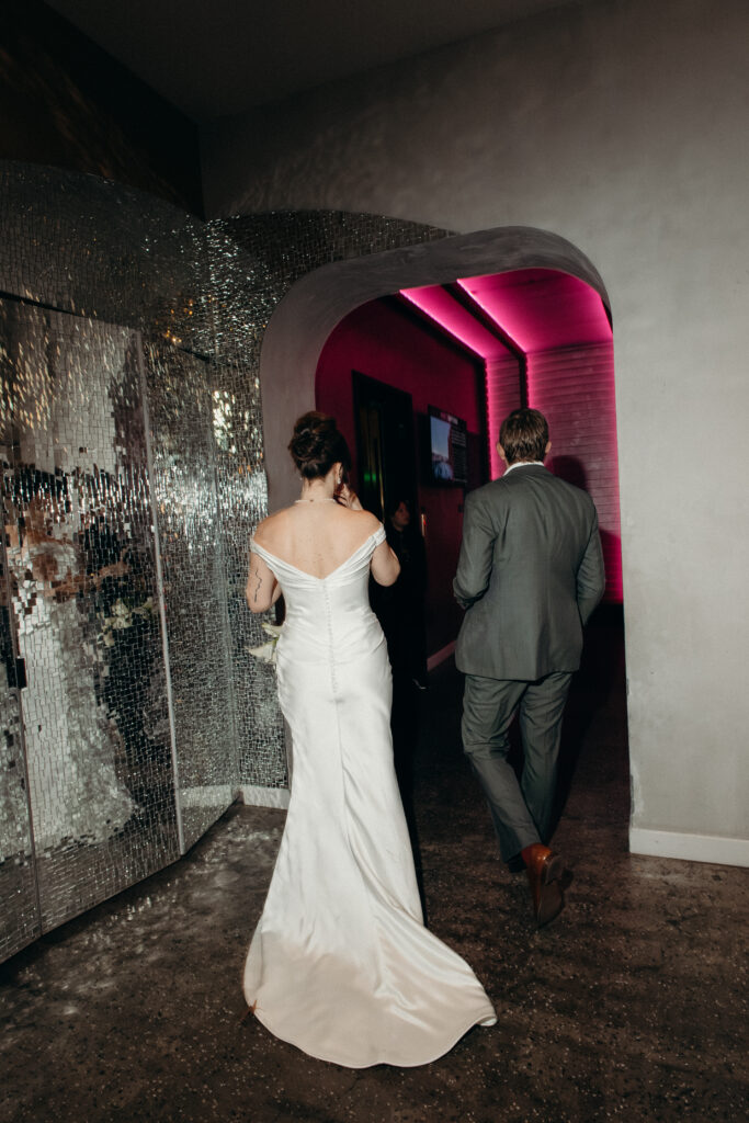 New York couple entering their wedding celebration at LilliStar