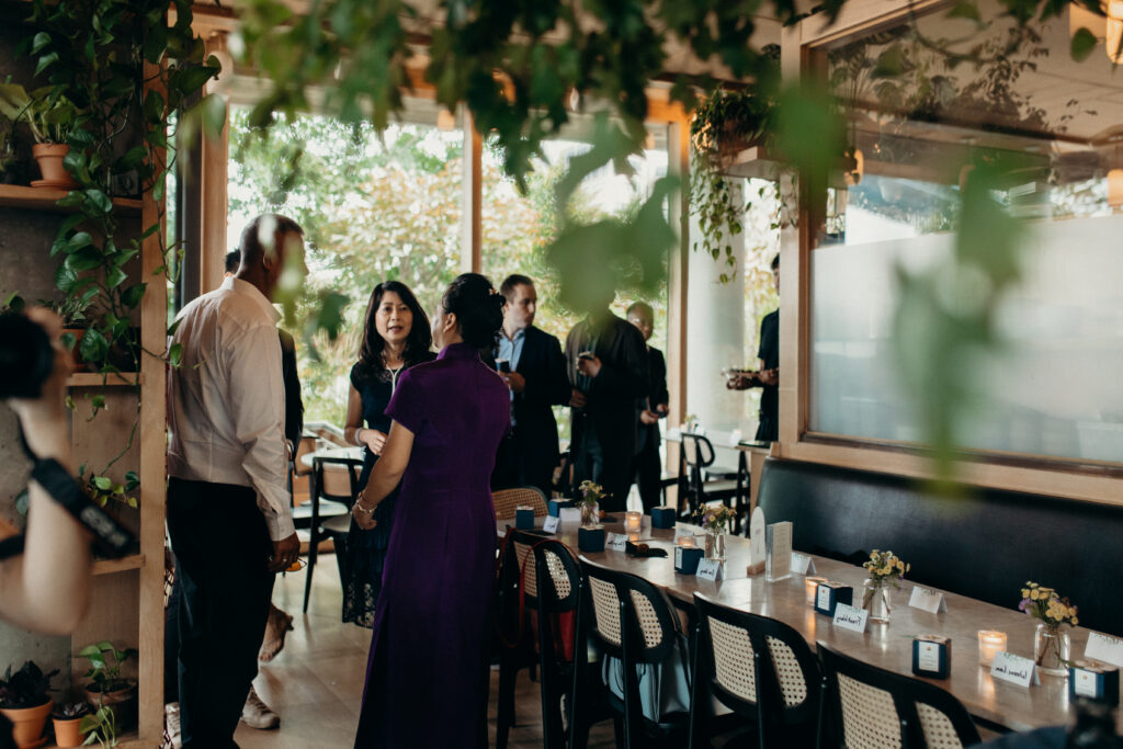 Wedding reception setup at Celestine DUMBO