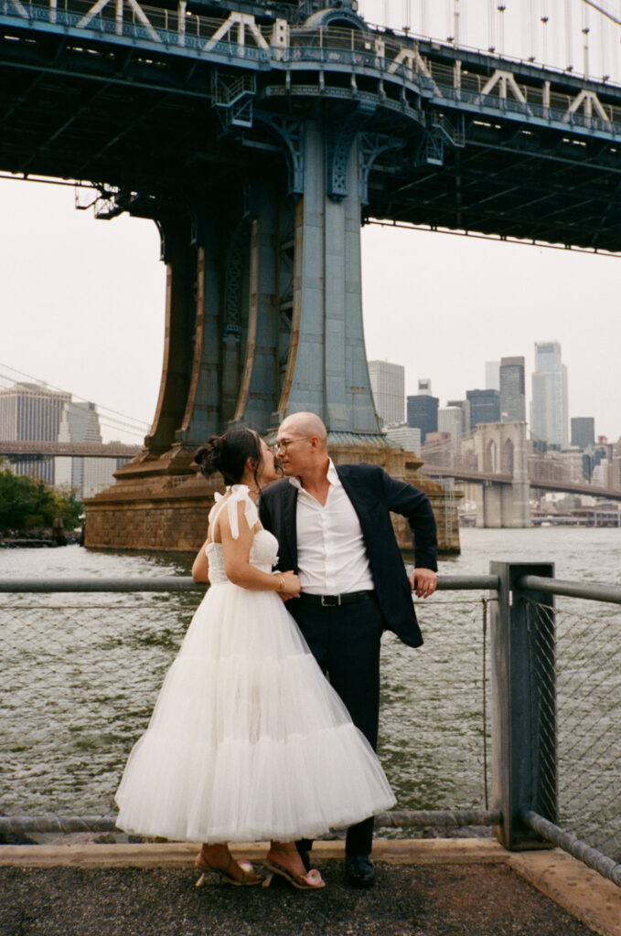 Wedding Couple Portraits at Celestine DUMBO by a Brooklyn Wedding Photographer
