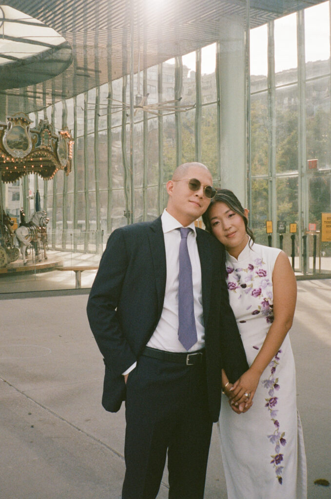 Wedding Couple Portraits at Celestine DUMBO by a Brooklyn Wedding Photographer