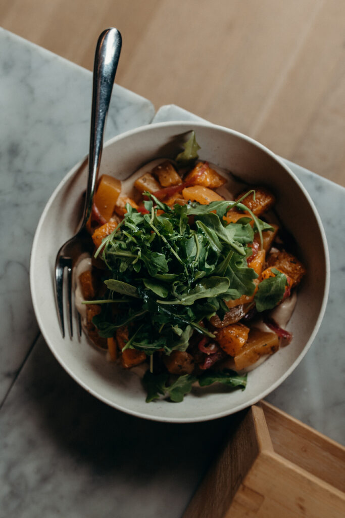 Wedding reception food at Celestine DUMBO