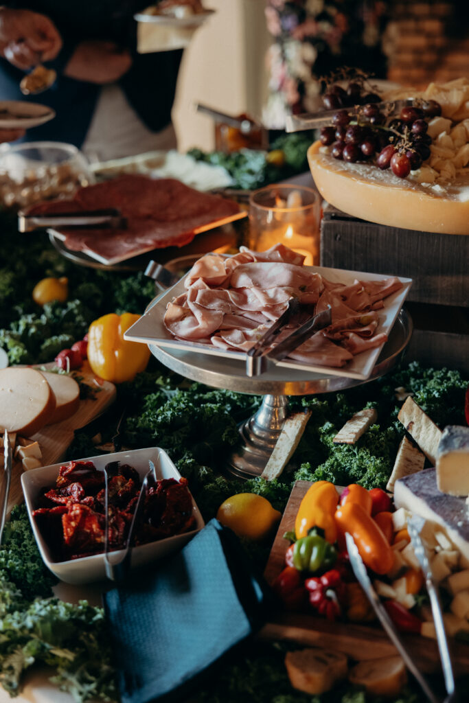 Wedding food at Arrow Park cocktail hour