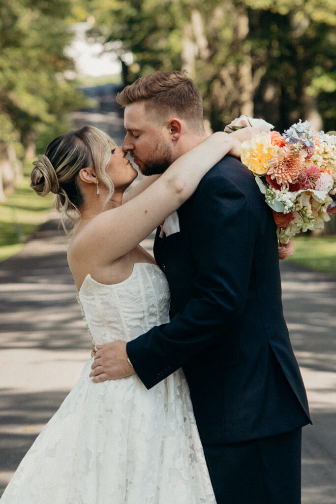 Wedding couple portraits at Arrow Park New York by a New York wedding photographer
