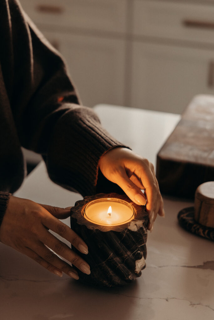 Candle brand photoshoot by a New Jersey branding photographer