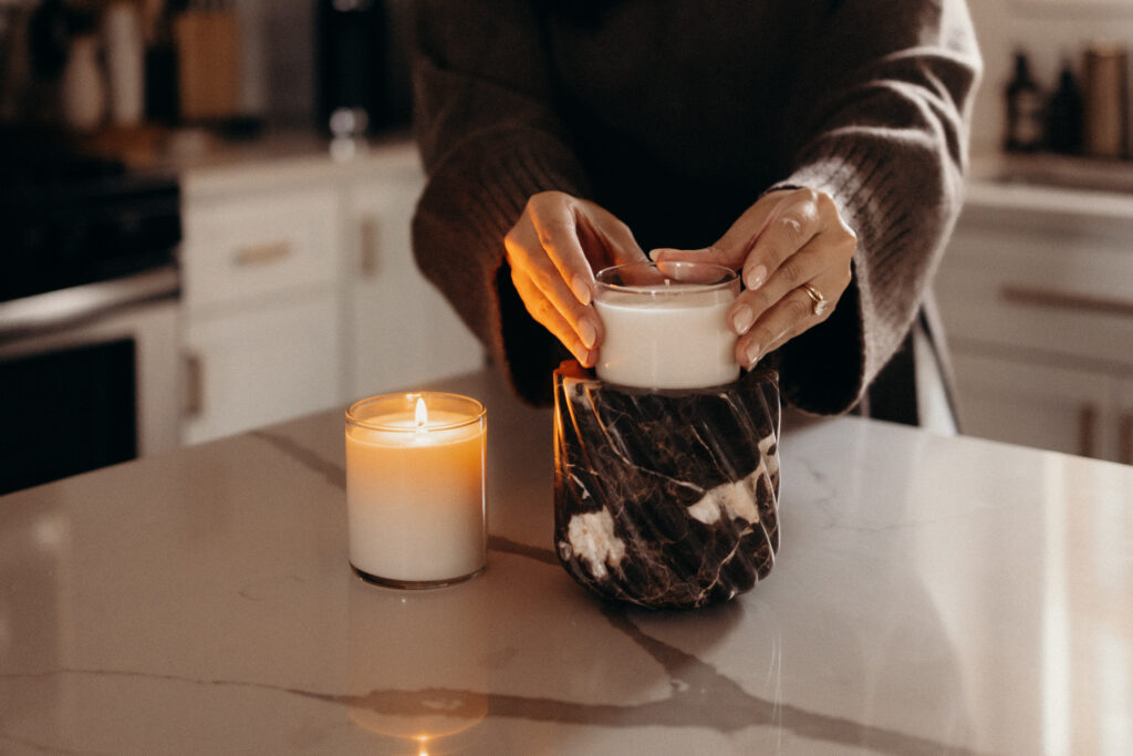 Candle brand photoshoot by a New Jersey branding photographer