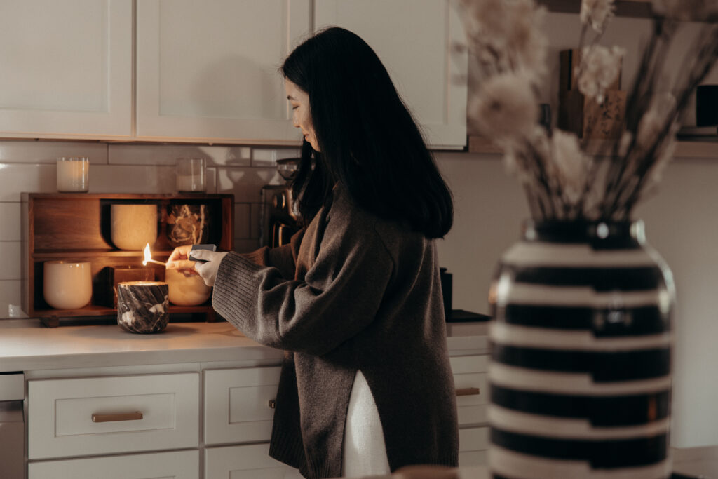 Candle brand photoshoot by a New Jersey branding photographer