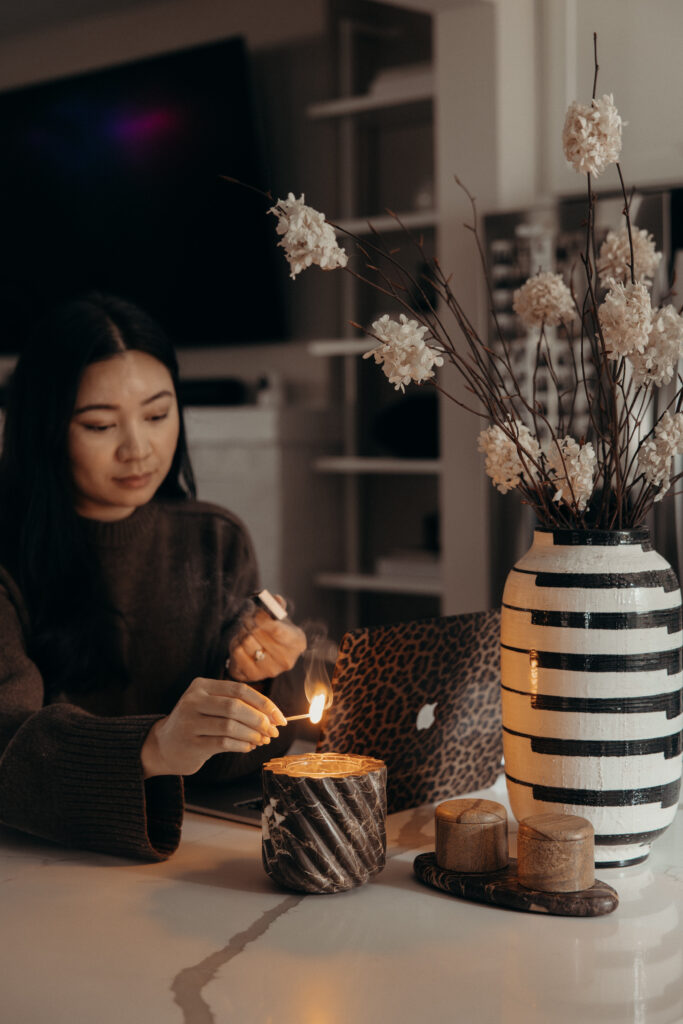 Candle brand photoshoot by a New Jersey branding photographer