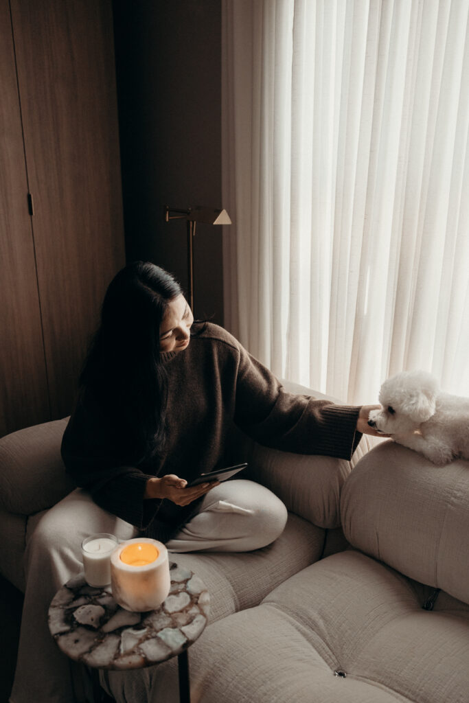 Candle brand photoshoot by a New Jersey branding photographer