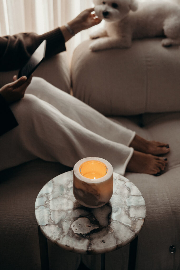 Candle brand photoshoot by a New Jersey branding photographer