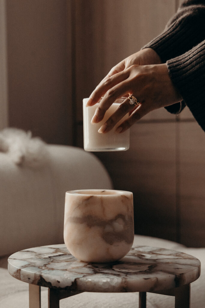 Candle brand photoshoot by a New Jersey branding photographer