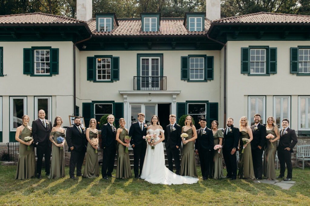 Wedding party at The Willows in New York
