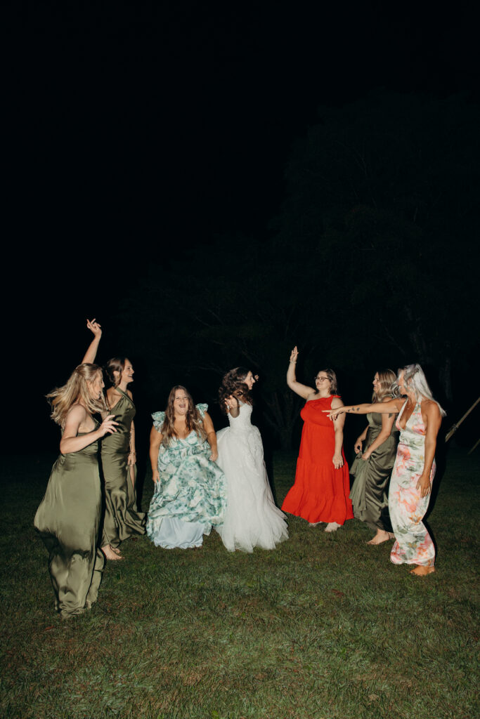 New York bride and guests dancing at The Willows wedding reception