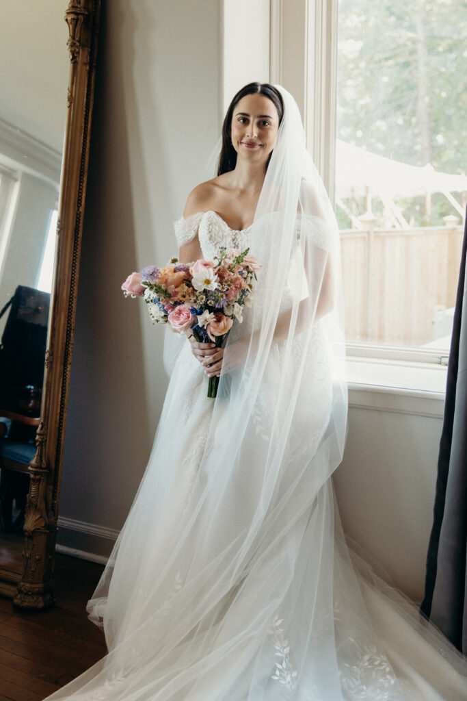 Bridal portraits at The Willows by a New York wedding photographer