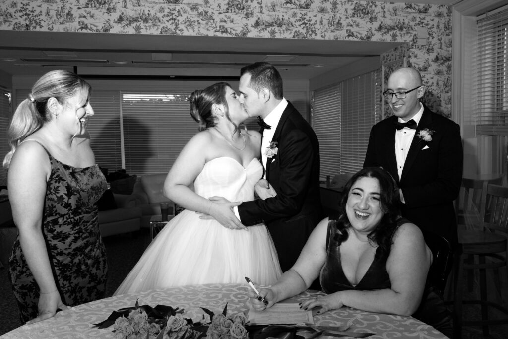 Marriage license signing at Tarrytown House Estate in New York