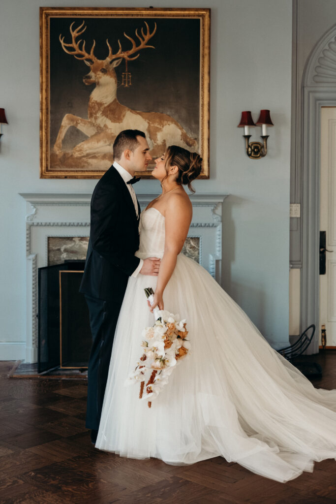 Wedding couple portraits at Tarrytown House Estate by a New York wedding photographer