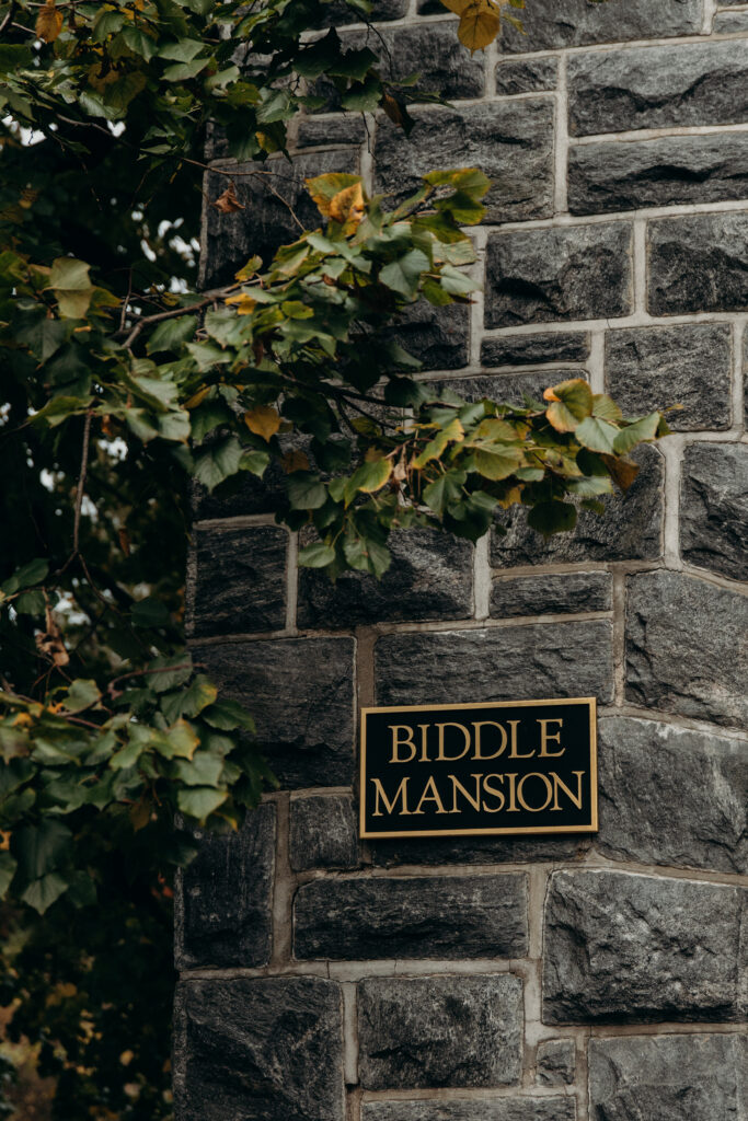 Wedding venue details at Tarrytown House Estate in New York