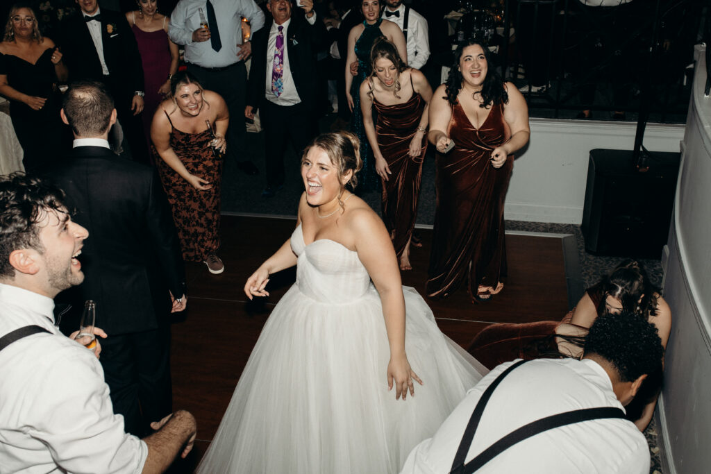 People partying at Tarrytown House Estate wedding reception in New York