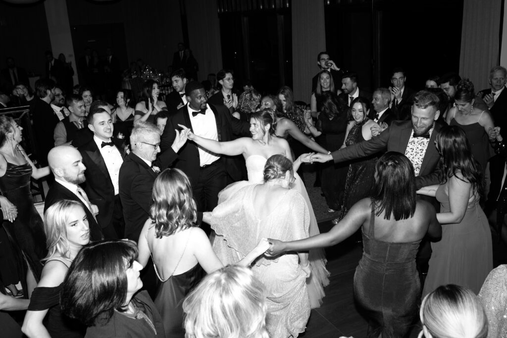 People partying at Tarrytown House Estate wedding reception in New York