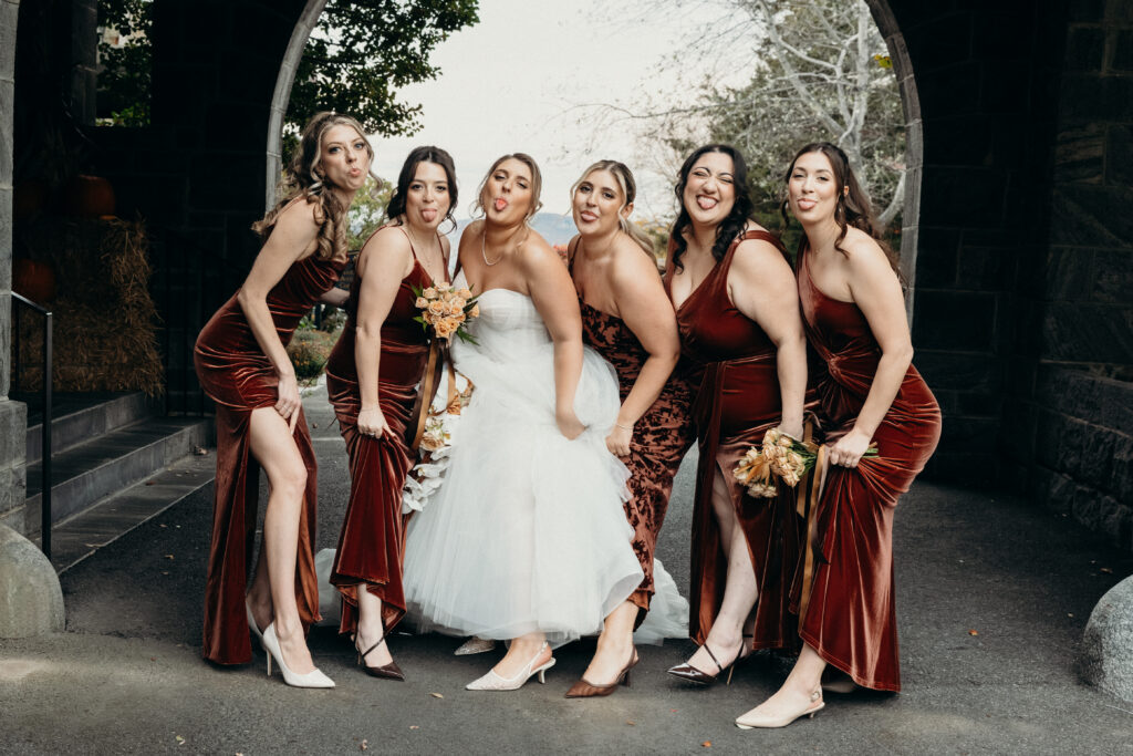 Wedding party at Tarrytown House Estate in New York