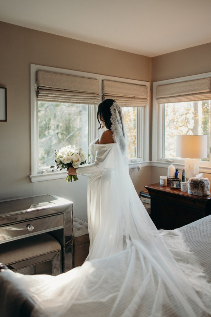 Bridal portraits at Le Chateau New York by a New York wedding photographer