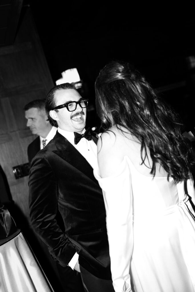 Couple talking at Le Chateau New York during cocktail hour
