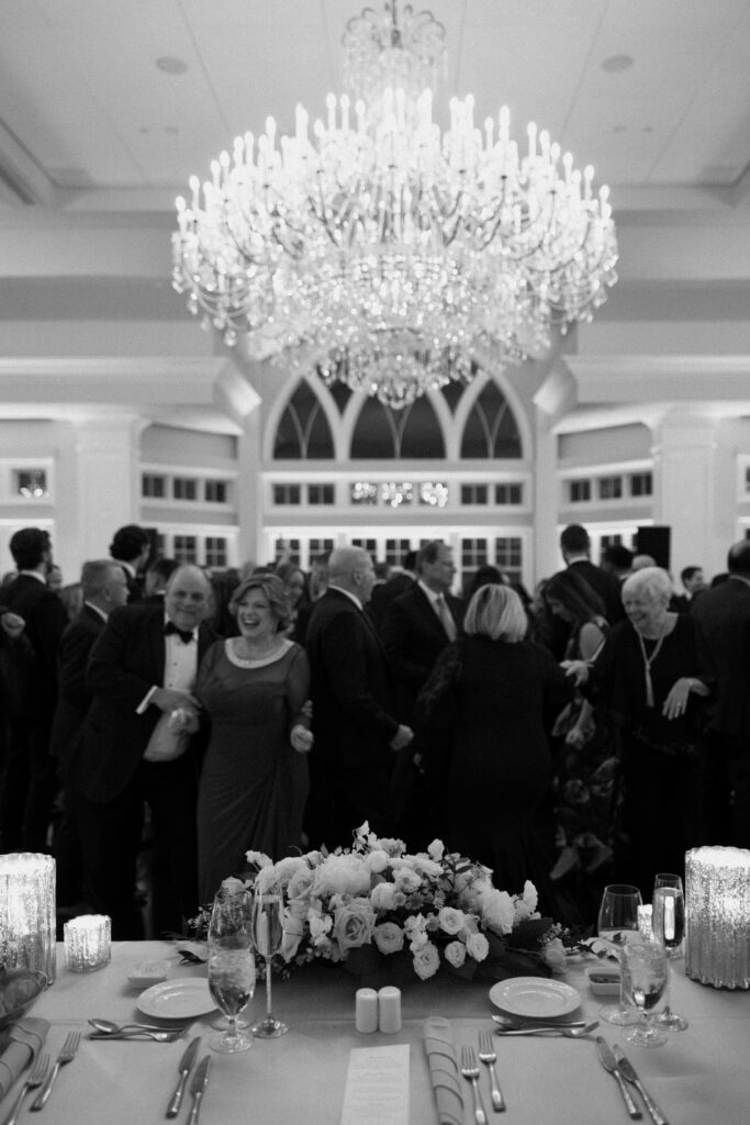 People partying at Le Chateau New York during wedding reception