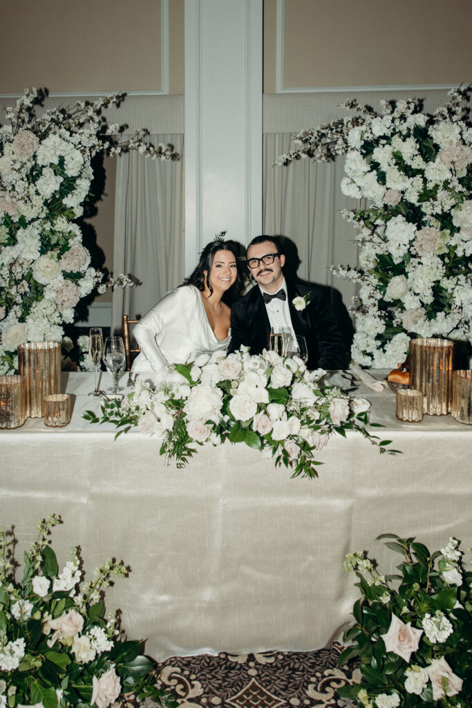 Wedding reception seating at Le Chateau New York 