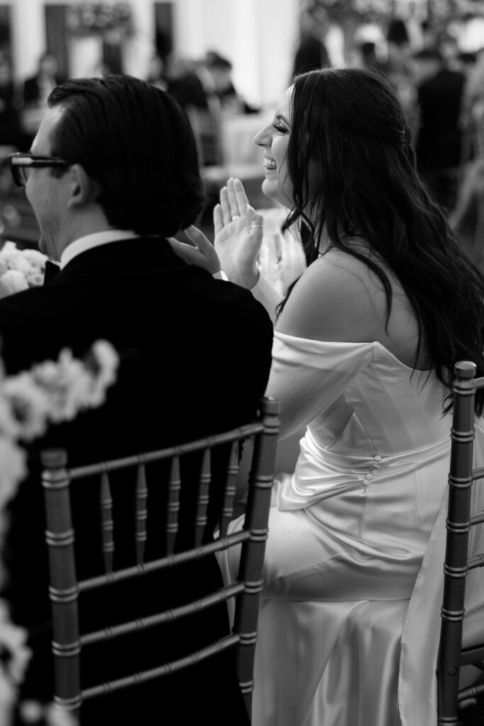 Wedding reception seating at Le Chateau New York 
