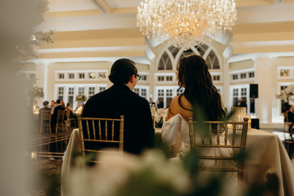 Wedding reception seating at Le Chateau New York 