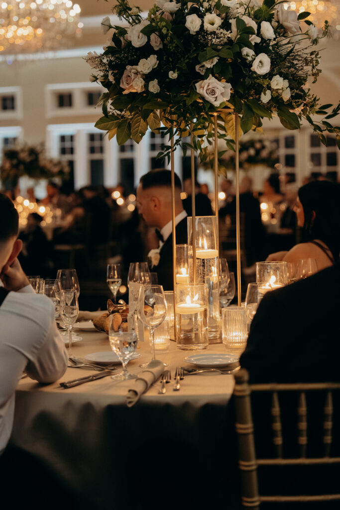 Wedding reception seating at Le Chateau New York 