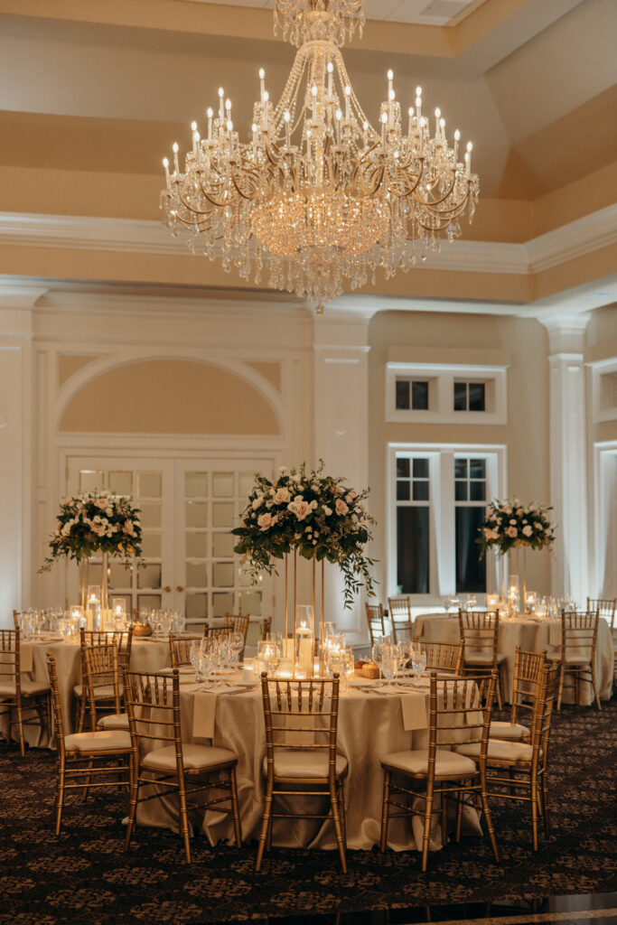 Wedding reception seating at Le Chateau New York 