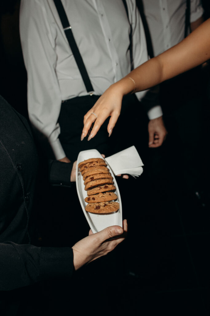Wedding food at Le Chateau New York during wedding reception