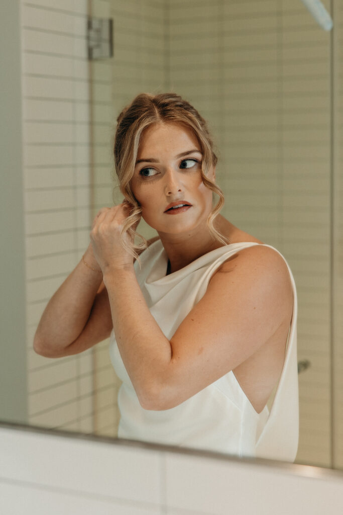 Bride getting ready at The Asbury Hotel in NJ