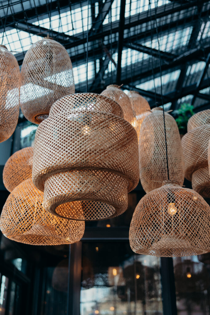 Lighting details at The Asbury Hotel in Asbury Park NJ