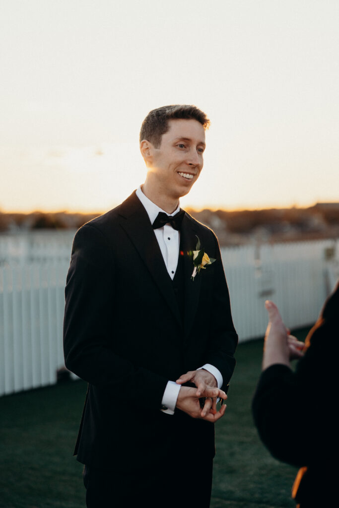 Groom portraits at The Asbury Hotel by a New Jersey wedding photographer