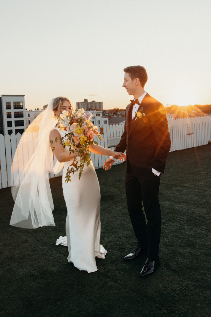 Wedding couple portraits at The Asbury Hotel by a New Jersey wedding photographer