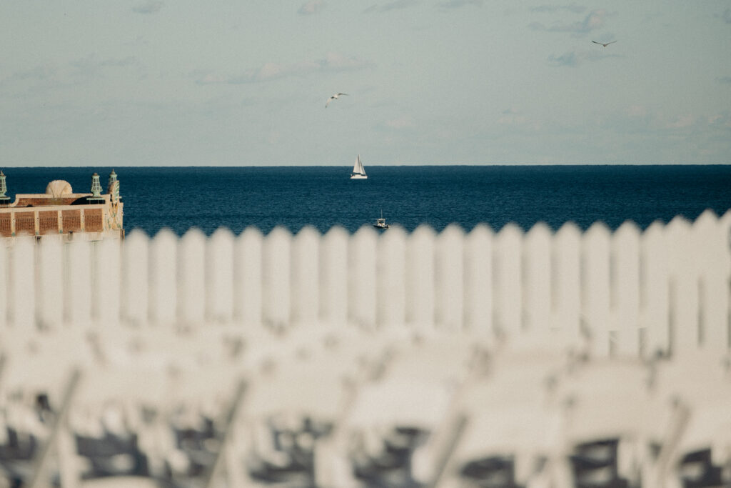 Rooftop wedding ceremony view at The Asbury Hotel in NJ