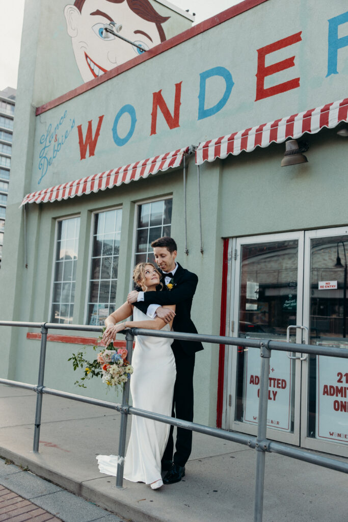 Wedding couple portraits at The Asbury Hotel by a New Jersey wedding photographer