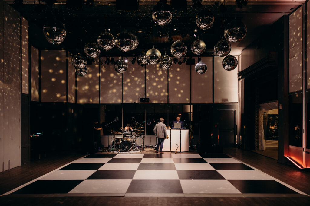 Wedding dance floor at The Asbury Hotel wedding reception