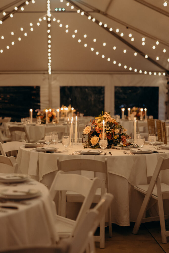 Wedding reception seating at The Asbury Hotel in New Jersey