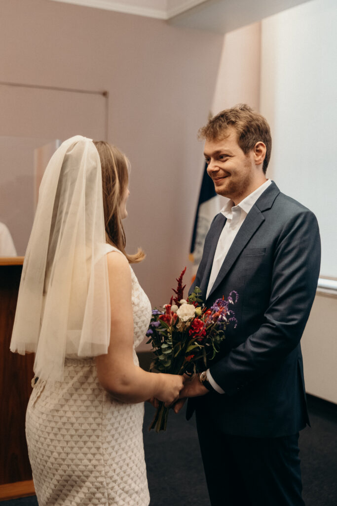 Elopement ceremony at NYC City Hall
