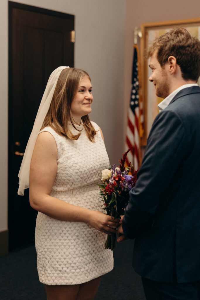 Elopement ceremony at NYC City Hall