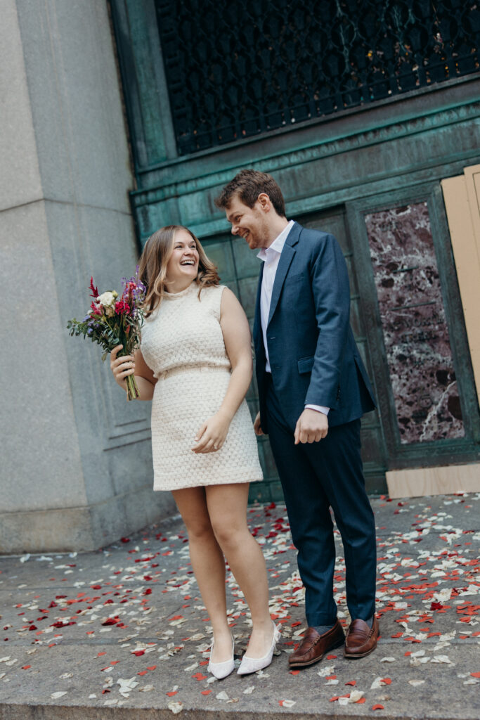 Nyc city hall elopement photoshoot by Brooklyn elopement photographer