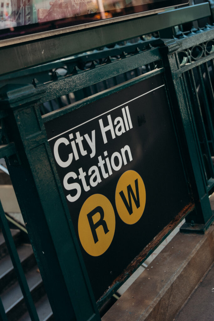 NYC subway photoshoot by a Brooklyn elopement photographer