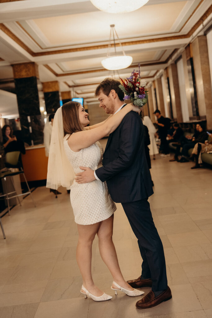 Nyc city hall elopement photoshoot by Brooklyn elopement photographer